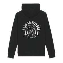 Load image into Gallery viewer, Born to explore Hoodie - Black/Grey/Blue
